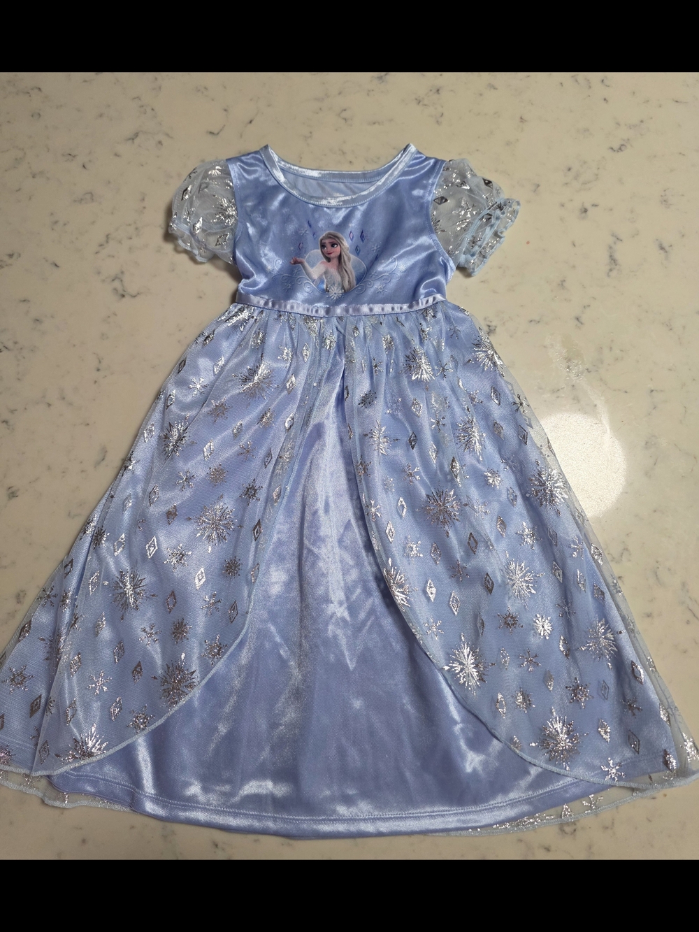 Blue Disney Frozen Elsa Sparkle Princess Costume Pajama Style Dress - Sz 2T